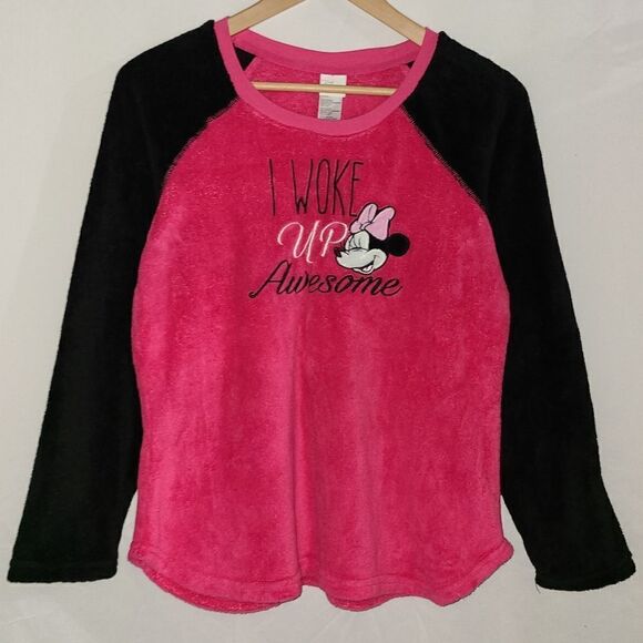 Disney Other - Disney Minnie Mouse I Woke Up Awsome Sleepwear Sweatshirt Size S